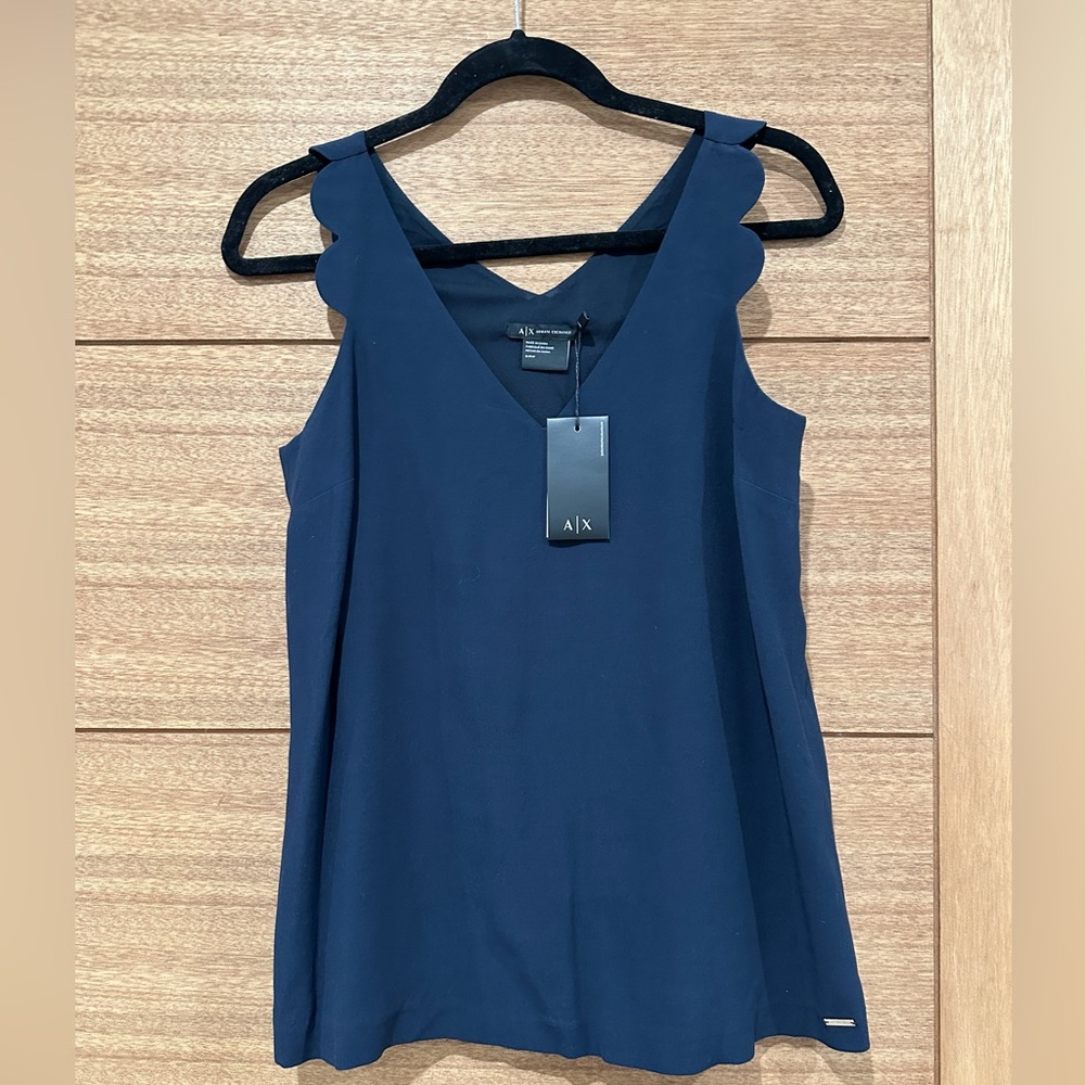 NWT Armani Exchange Navy Blue Dressy Tank Top